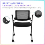 BROBRIYO 2 Pack Stackable Conference Room Chairs - Image 8