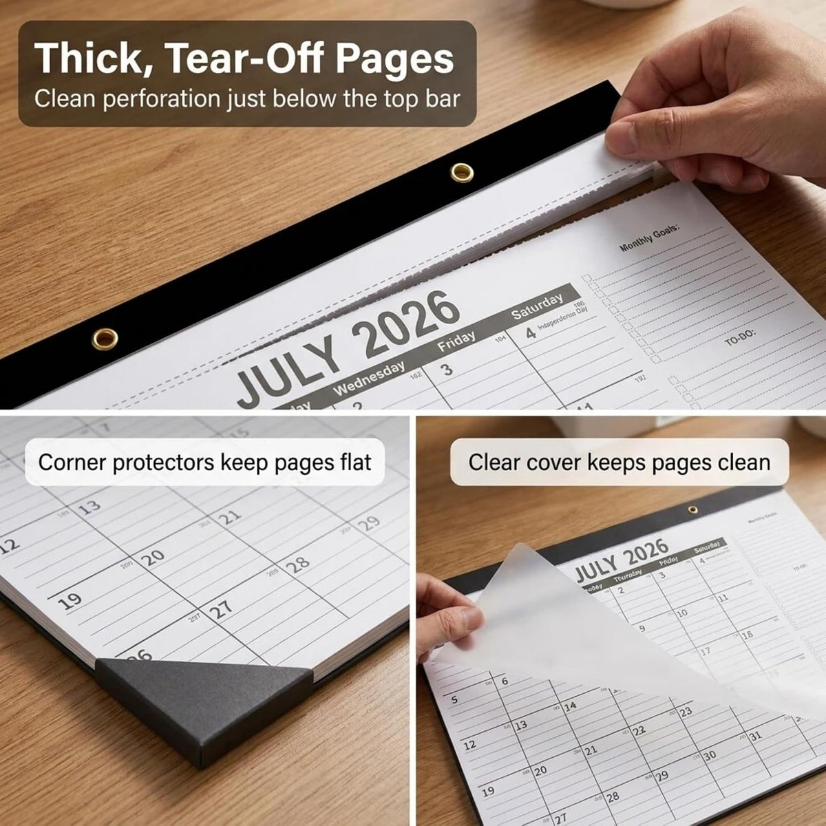 Desk Calendar 2026-2027 (3 Pack) -July 2026 to December 2027-18 Month - 17&qu...