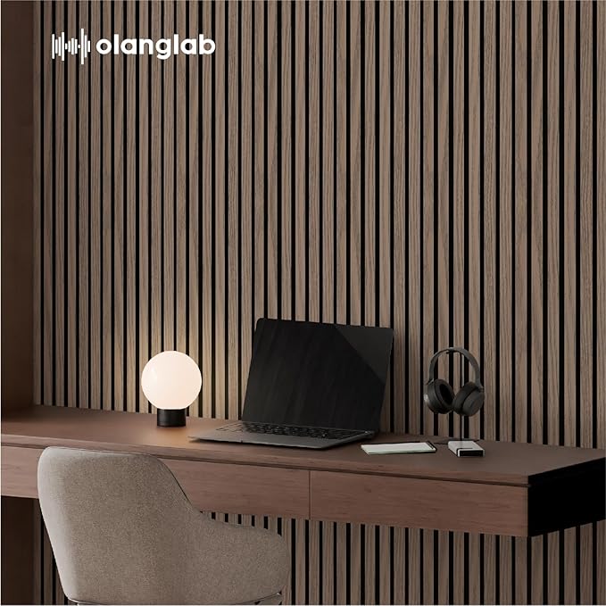Olanglab Wood Slat Wall Panels, Wooden Acoustic Wall Panels, 94.5"x12.6" Each - Image 2