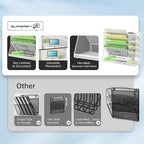 SUPEASY Wall File Organizer, 5-Tier office wall organizer - Image 3