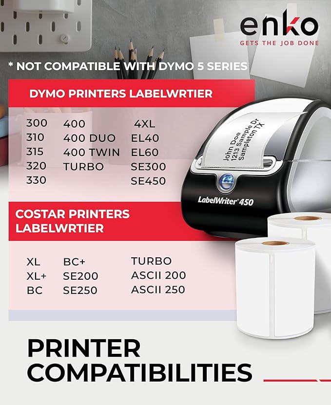 enKo Compatible Zebra 4x6 Label and Dymo Labels 1744907 - Image 4