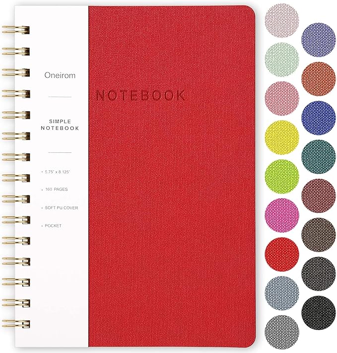 Spiral Notebook-5.75" x 8.125" College Ruled Journal by Oneirom