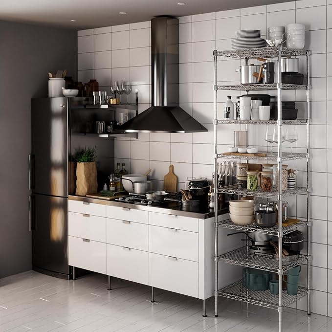 Regal Altair 21" Deep x 24" Wide x 86" Height Wire Shelving Kit | 8-Tier | NSF - Image 6