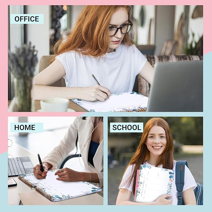 8.5x11 Weekly Planner Notepad Undated To Do List Note pad 52 Weekly Desk Wall - Image 6