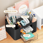 Marbrasse Pen Organizer with 2 Drawer, Desk Organizers and Accessories with 5 - Image 2