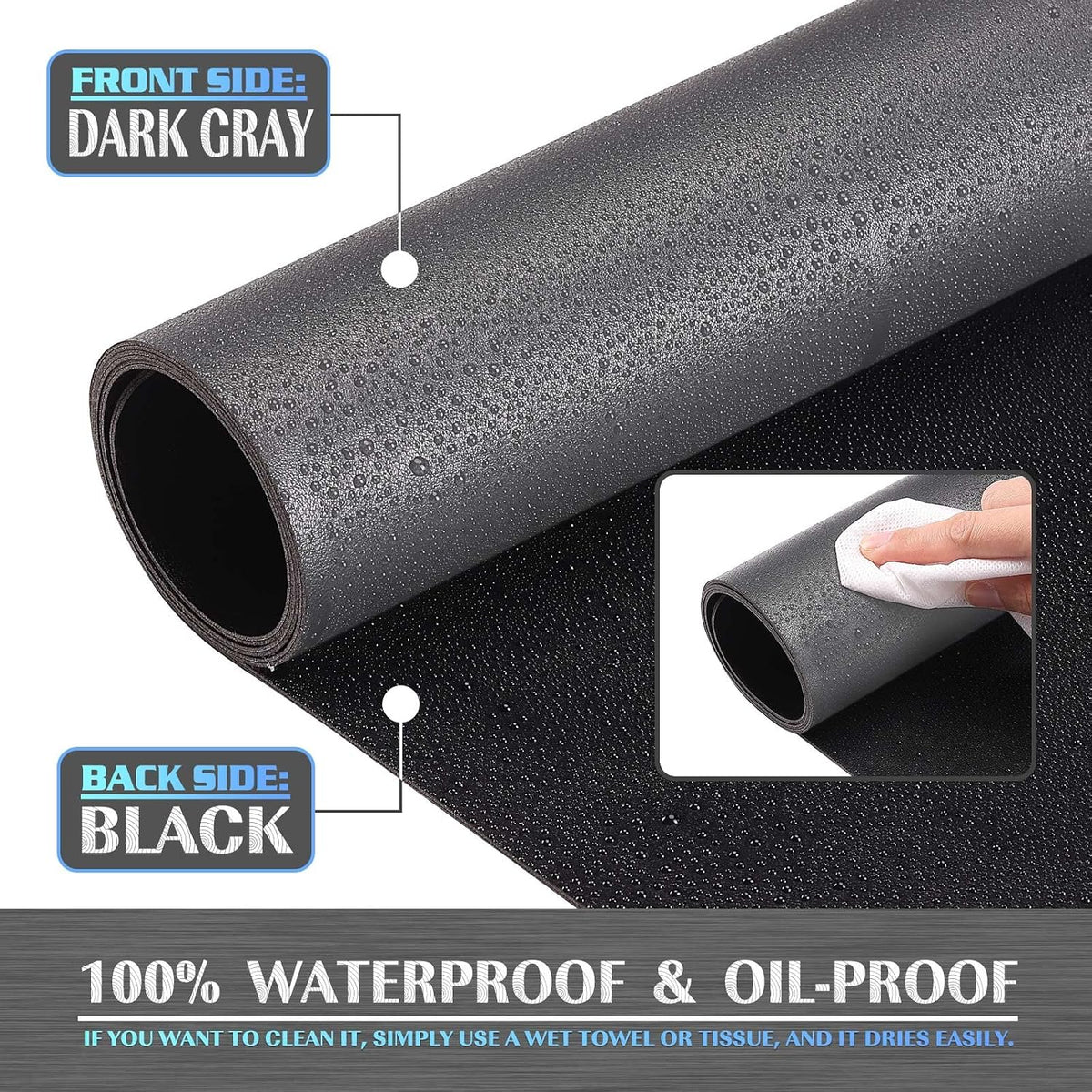 K KNODEL Extra Large Desk Mat, Leather Mouse Pad (47.2"x23.6", Dark...