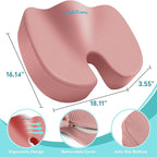 Office Chair Seat Cushion, Cooling Gel Enhanced Memory Foam Cushion - Image 3