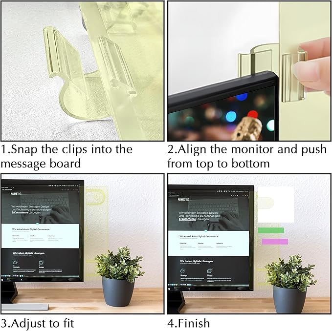 Keenjorika 2PCS Multifunctional Monitor Documents Holder, Desktop Message Board - Image 6