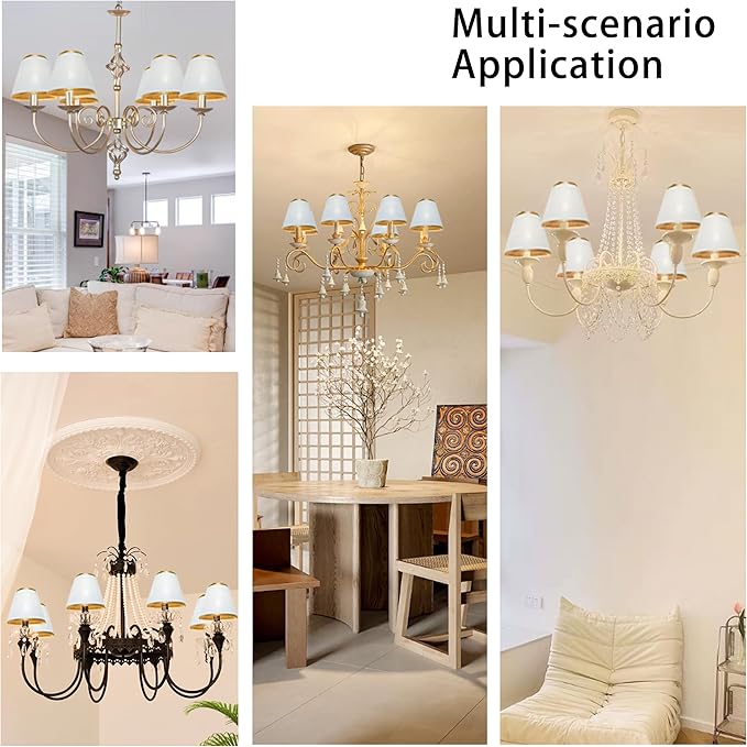TAaMTYH small lamp shade chandelier shades set of 6，Fabric Lampshade - Image 6