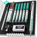 Nicpro Blocky Gear 2.0 mm Mechanical Pencils Set in Case, Metal Pencil by Nicpro