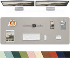 Leather Desk Pad & Protector, Large Mouse Pad & Blotter, Non-Slip PU Leather by cebowa