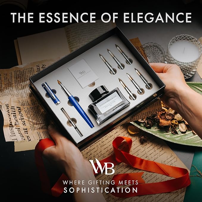 Wordsworth & Black Calligraphy Pen Gift Set, Includes Bottle, 6 Cartridges - Image 2