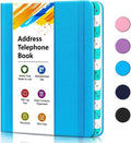 Address Book with Alphabetical Tabs, Hardcover Telephone Book, Hardback Cover by BLESWIN