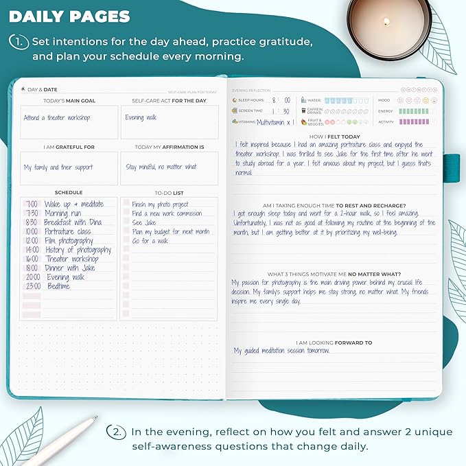 Clever Fox Self-Care Journal – Daily Reflection Notebook – Mental Health & - Image 4