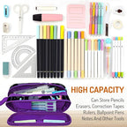 Cute Pencil Case for Girls, Large Girls Pencil Pouch for School Supplies - Image 4
