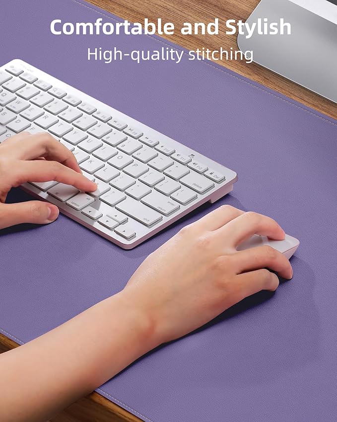 Leather Desk Pad Protector, Office Desk Mat, Non-Slip PU Leather Desk Blotter - Image 3