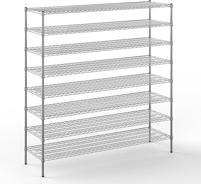 Regal Altair 21" Deep x 72" Wide x 74" Height Wire Shelving Kit | 8-Tier | NSF by Regal+Altair