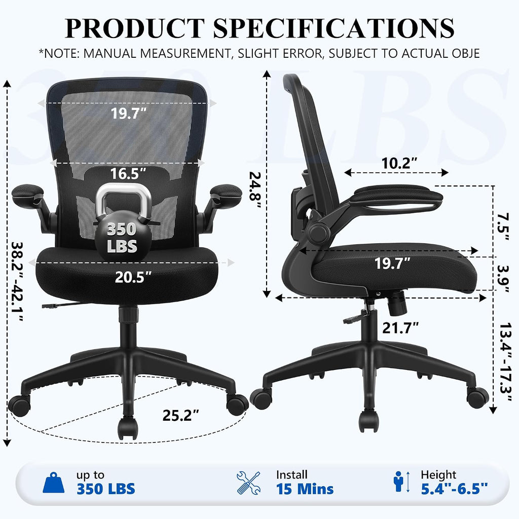 felixking office chair, ergonomic desk chair breathable mesh, close-up detail