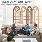 Aletheiawu Room Divider and Folding Privacy Screen, 4 Panel Japanese Shoji - Image 3