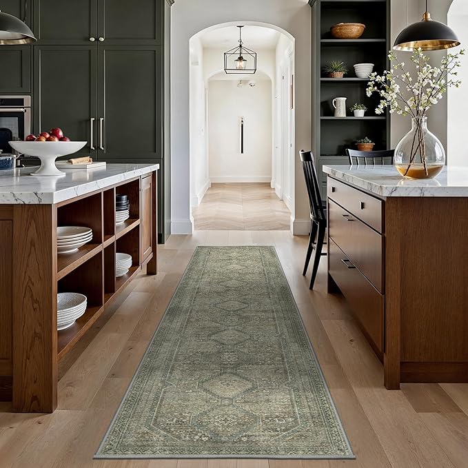 GENIMO Runner Rug 2x12 Non Slip Machine Washable Hallway Runner Rug, Low Pile - Image 3