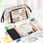 Bolaz Big Capacity Pencil Pen Case Pouch Bag School College Office Organizer - Image 5