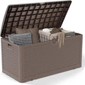 Yardgrace 80 Gallon Pro Resin Deck Box, Waterproof Outdoor Storage Bin by Unknown