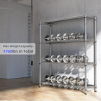 M MZG 1760 LBs 4 Tier Storage Rack Metal Wire Shelving Unit, Storage Standing - Image 7