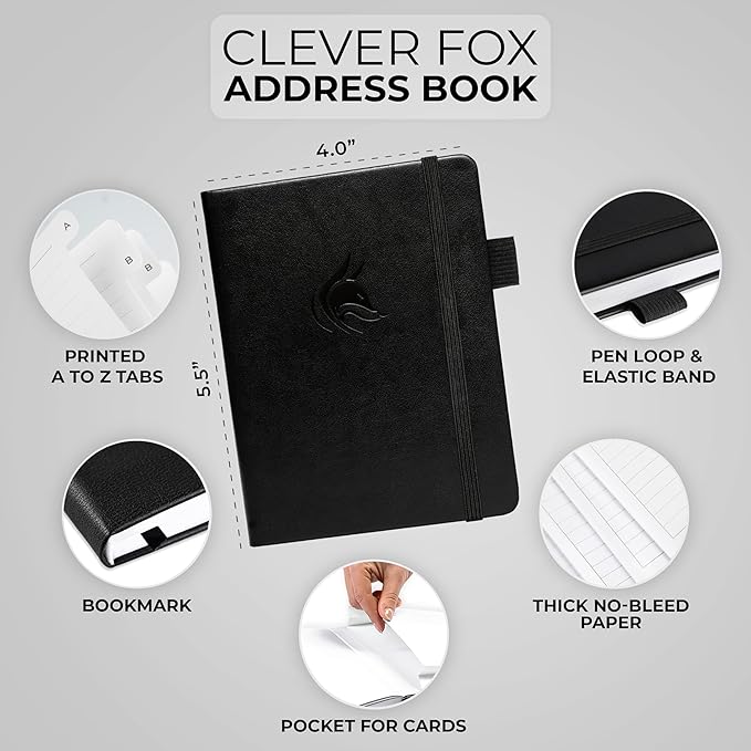 Clever Fox Address Book with alphabetic tabs - Image 2