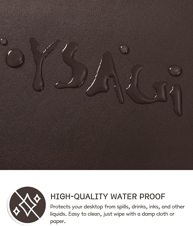 YSAGi Non-Slip Leather Desk Pad L Size, Waterproof Laptop Computer Desk - Image 4