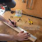 Breman Precision Metal Ruler 15 Inch Cork Back – Stainless Steel Straight Edge - Image 5