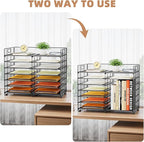 Marbrasse Desktop Literature Organizer, 12 Compartments Mesh Paper Organizer - Image 5