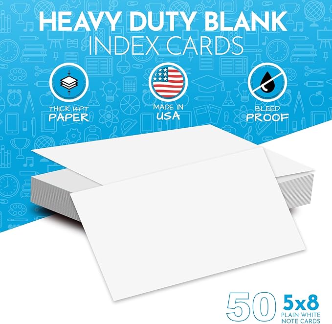 Home Advantage 5x8 Blank Index Cards - Image 2