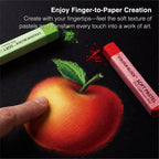 colour block 66-pc soft chalk pastels and tools, front angle view