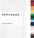 PAPERAGE Lined Journal Notebook, 160 Pages, Medium 5.6 in x 8 in by PAPERAGE