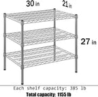 Regal Altair 21" Deep x 30" Wide x 27" Height Wire Shelving Kit | 3-Tier | NSF - Image 3