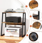 Arbuxzuy Printer Stand for Desk, Desktop Printer Shelf, 3 Tier Desk Shelf for - Image 2