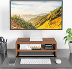 BONTEC Wooden Monitor Stand Riser, 2-Tier Desk Shelf - Image 2