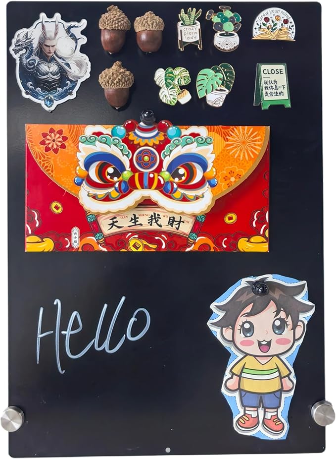 12 x 9 Inch Magnetic Bulletin Board Dry Erase Memo Board Freestanding Metal by WZHLCX