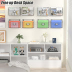X-cosrack Detachable Hanging Wall Files Organizer & 8-Tier Metal Folder Wall - Image 2