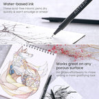 ARTEZA Inkonic Fineliners Pens, 0.4 mm Fine Tip Markers, Water-Based Art Pens - Image 4