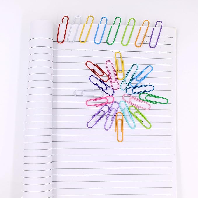 AOKIVIGOA 500pcs Coloured Paper Clips - Image 4