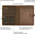 Leather Village Leather Portfolio Organizer - Image 3