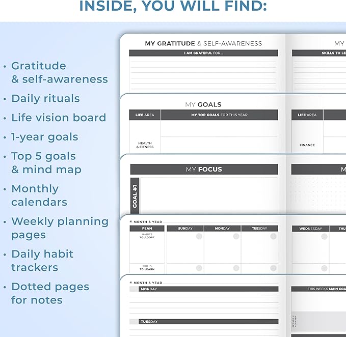 Clever Fox Planner Large – Undated Weekly & Monthly Planner - Image 5