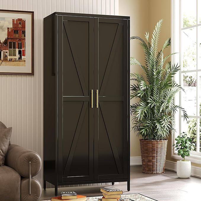 SUPEER Metal Wardrobe Cabinet - Image 7