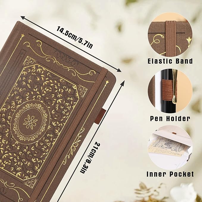 TIEFOSSI Dotted Notebook, 160gsm Thick Paper, Hardcover Dot Grid Journals - Image 2