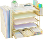 OPNICE Desk Organizer, 5-Tier Paper File Organizer by OPNICE