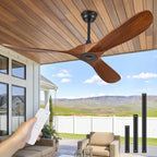 obabala 52 inch ceiling fan no light, wood, main product view