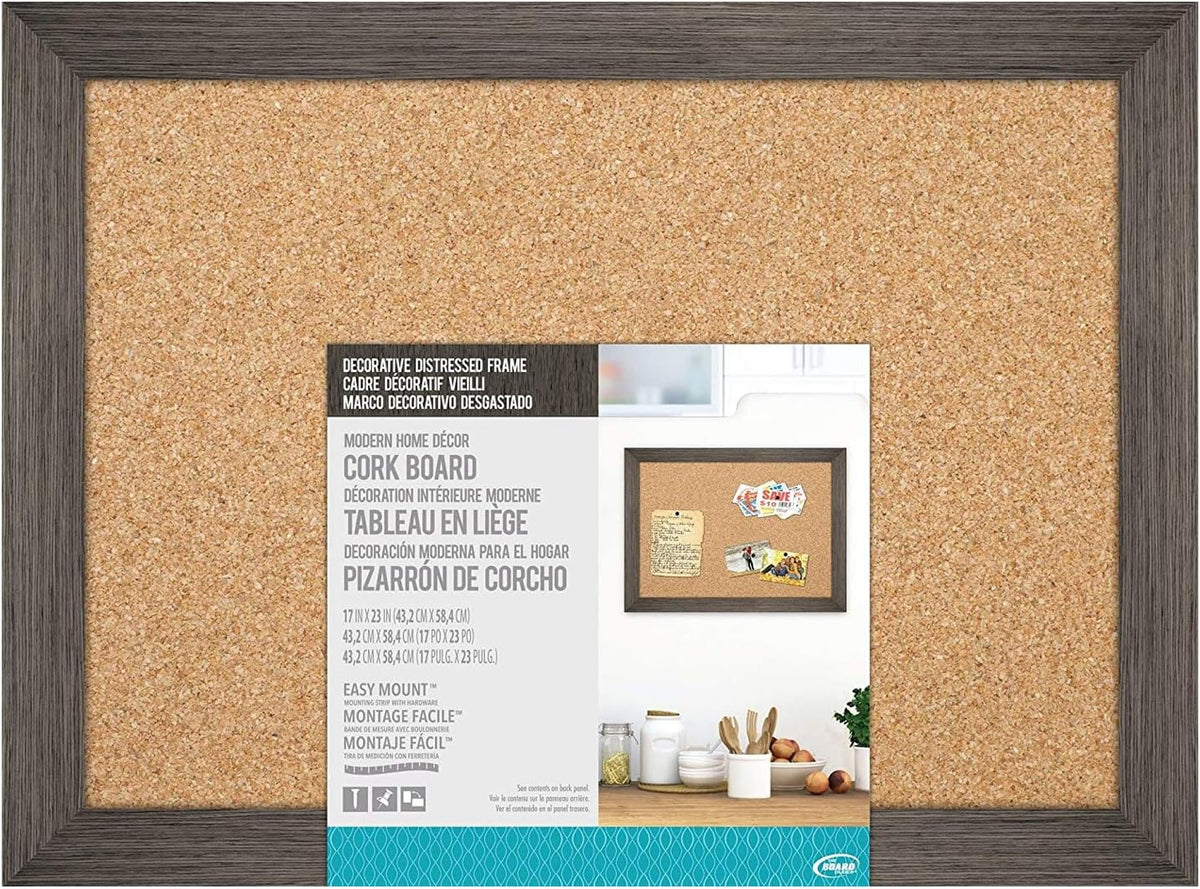 The Board Dudes: Cork Board - Distressed Wood Frame (17″ X 23″)