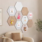 15'' Large Hexagon Cork-Bulletin Board Tiles Adhesive Frameless 10 Pack 15 x 13 - Image 10