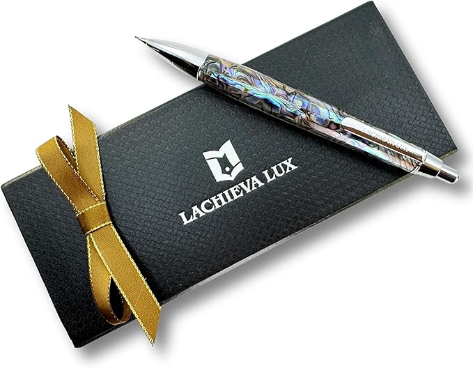 LACHIEVA LUX Abalone Shell Mechanical Pencil 0.7mm, Luxury Metal Pencil - Image 3
